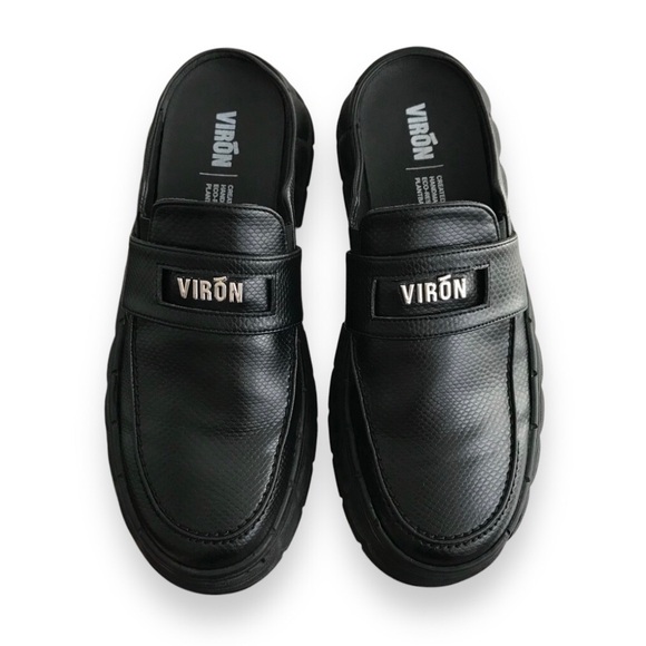 VIRÓN 1969 Mamba Snake Embossed Slip-On Loafers Mules, Size EU 41 / M 8.5 / W 11 - Picture 1 of 16